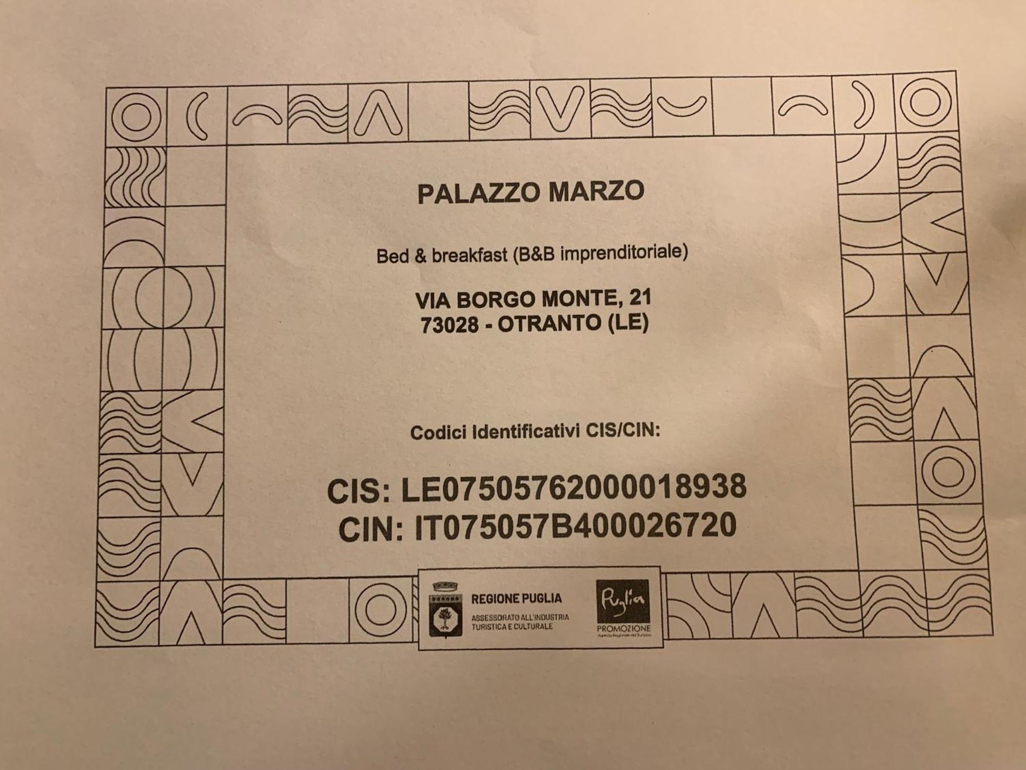 B&B Palazzo Marzo Otranto Zewnętrze zdjęcie